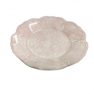 PLATO HONDO FLOR ROSA - Ø 23 cm x 3 cm