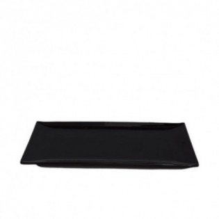 BANDEJA RECTANGULAR NEGRO 37 X 17 CM