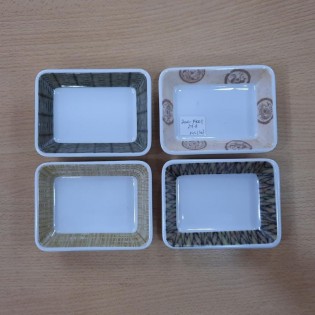 BOWL RECTANGULAR SUSHI 9,5 X 7 CM 4 DISEÑOS