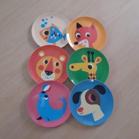 PLATO INFANTIL 6 ANIMALITOS SURTIDO 20 CM