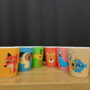 VASO INFANTIL 6 ANIMALITOS SURTIDO 7 X 10 CM