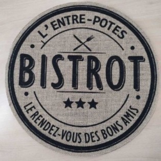 INDIVIDUAL RED. 38 CM BISTROT x 4 PCS