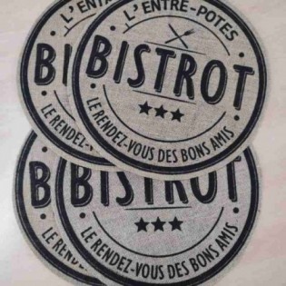INDIVIDUAL RED. 38 CM BISTROT x 4 PCS 2