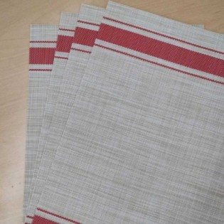 INDIVIDUAL 45x30 CM LINEAS ROJAS x 4 PCS 2
