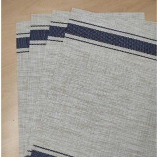 INDIVIDUAL 45x30 CM LINEAS AZULES x 4 PCS