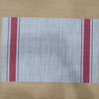 INDIVIDUAL 45x30 CM LINEAS ROJAS x 4 PCS