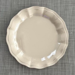 PLATO POSTRE BEIGE NIZA 22 CM