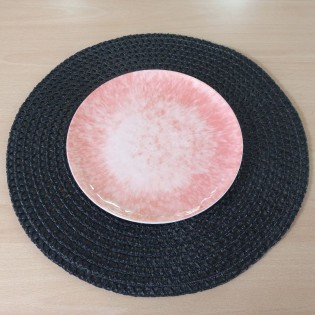 PLATO POSTRE 20 CM AQUA PINK