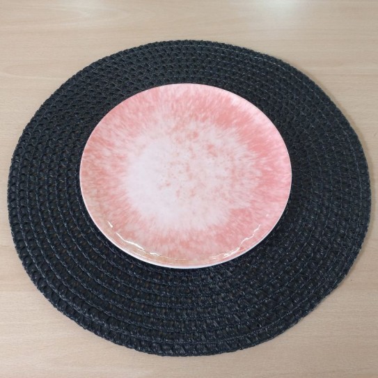 PLATO POSTRE 20 CM AQUA PINK
