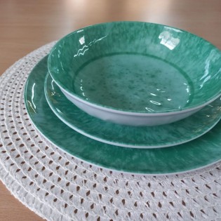 PLATO POSTRE 20 CM AQUA GREEN 2