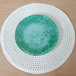 PLATO POSTRE 20 CM AQUA GREEN