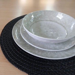 PLATO POSTRE 20 CM AQUA BEIGE 2