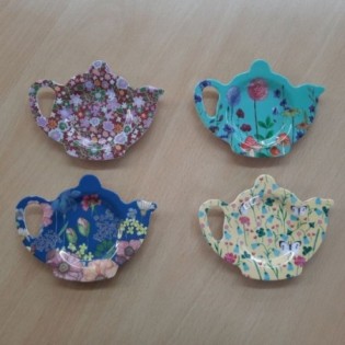 PORTA SOBRE DE TÉ FLORES 11 CM