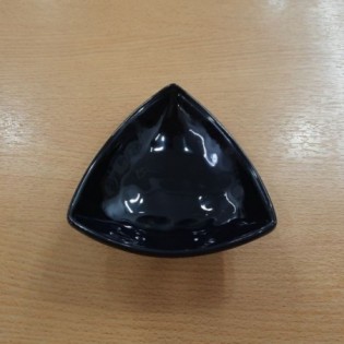 BOWL TRIANGULAR NEGRO 10,2 x 10,2 x 3,6 CM