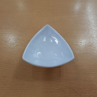 BOWL TRIANGULAR BLANCO 10,2 x 10,2 x 3,6 CM