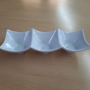 BOWL 3 DIVISIONES BLANCO 18,6 x 6,5 x 4 CM