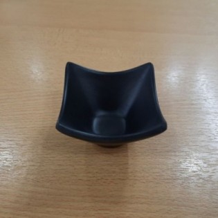 BOWL CUADRADO NEGRO MATE 6,5 x 6,5 X 4 CM