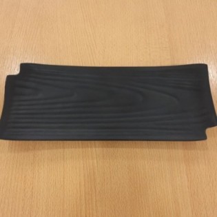 PLATO RECTANGULAR NEGRO MATE 27,5 x 10,7 x 2,6 CM