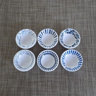 BOWL REDONDO SUSHI 6 DIS. AZUL 7,5 CM