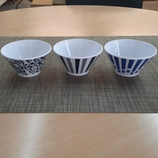 BOWL SUSHI 6 DIS. AZUL 12,5 x 6,5 CM