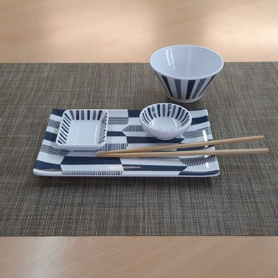 BOWL SUSHI 6 DIS. AZUL 12,5 x 6,5 CM