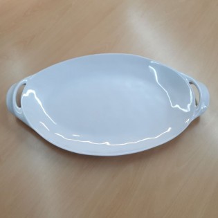 FUENTE OVAL CON ASAS 52 x 32 x 4 CM