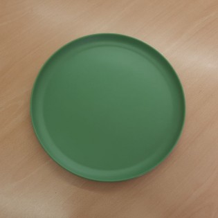PLATO PLAYO 27 CM BORDE VERDE MATE