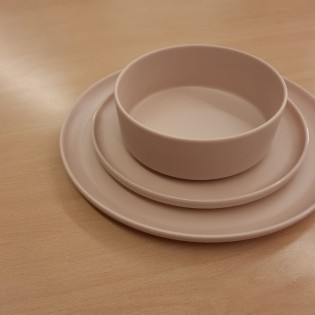 PLATO POSTRE 21 CM BORDE ROSSÉ MATE 2