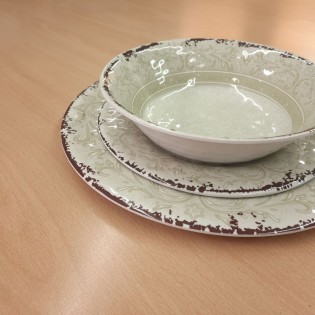 PLATO POSTRE MARFIL - Ø 20 cm 2