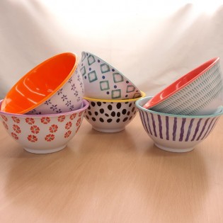 BOWL REDONDO BICOLOR GRANDE - 15 x 8 cm