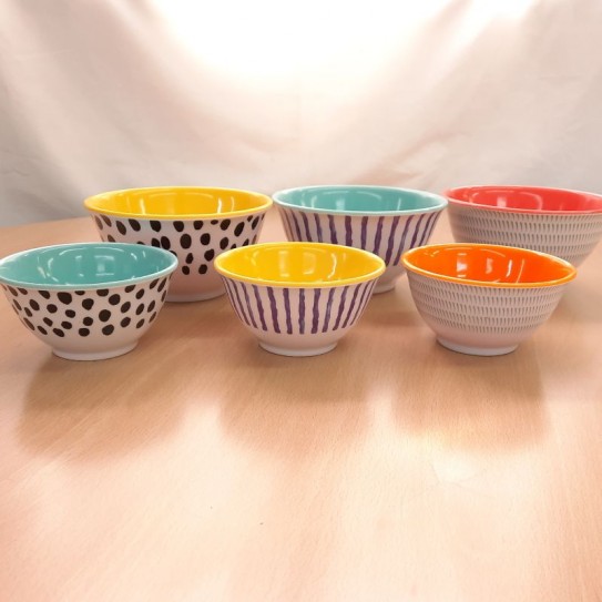 BOWL REDONDO BICOLOR GRANDE - 15 x 8 cm