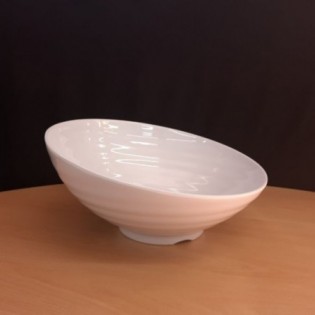 ENSALADERA BLANCA OBLICUA 16 x 32,5 CM Ø