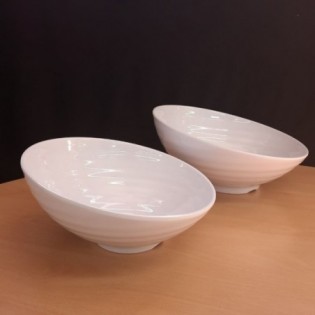 ENSALADERA BLANCA OBLICUA 16 x 32,5 CM Ø 2
