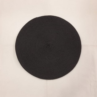 INDIVIDUAL REDONDO NEGRO X 4 PCS 38 CM