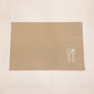 INDIVIDUAL BOLSILLO BEIGE x 4 PCS 45x30 CM