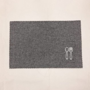 INDIVIDUAL BOLSILLO GRIS x 4 PCS 45x30 CM