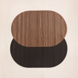 INDIVIDUAL OVAL MARRÓN x 4 PCS 45x30 CM 2