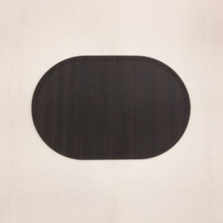INDIVIDUAL OVAL NEGRO x 4 PCS 45x30 CM