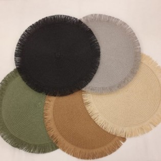 INDIVIDUAL RED. FLECO L. BEIGE x 4 PCS 38 CM 2