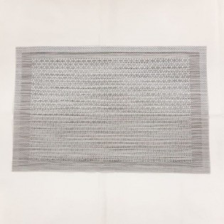 INDIVIDUAL LINEAS GRIS CLARO x 4 PCS 45x30 CM