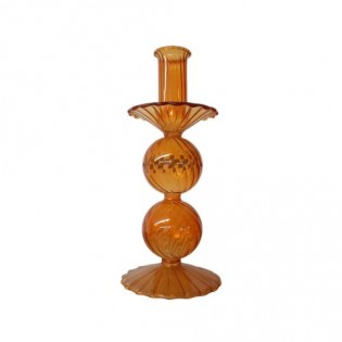 CANDELABRO NARANJA 21,5 x 9 CM