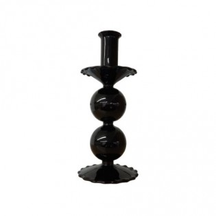 CANDELABRO NEGRO 21,5 x 9 CM