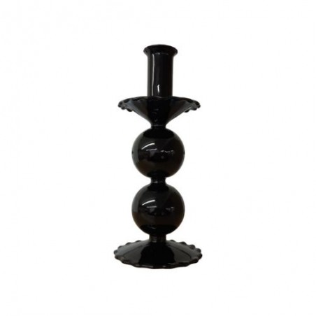 CANDELABRO NEGRO 21,5 x 9 CM
