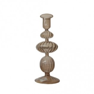 CANDELABRO GRIS 21,5 x 8,5 CM