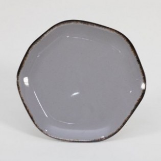 PLATO PLAYO PENTAGONAL MILAN GRIS 27 CM