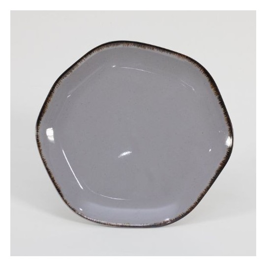 PLATO PLAYO PENTAGONAL MILAN GRIS 27 CM
