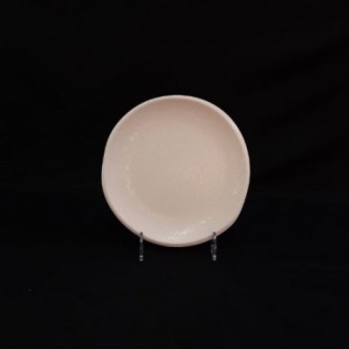 PLATO DE POSTRE "PIEDRA" BLANCO 19 CM