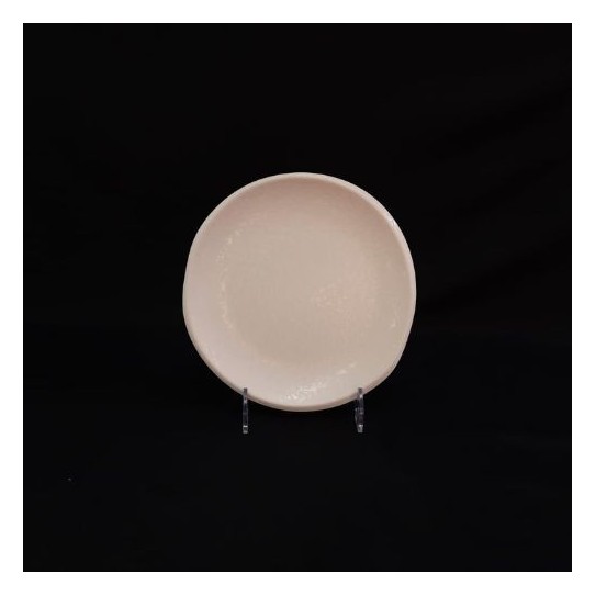 PLATO DE POSTRE "PIEDRA" BLANCO 19 CM