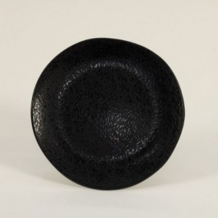 PLATO PLAYO "PIEDRA" NEGRO 25,5 CM