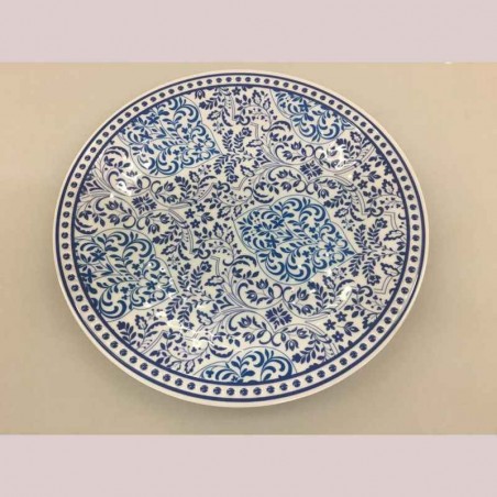 PLATO PLAYO AZUL MARRUECOS - Ø 27 cm